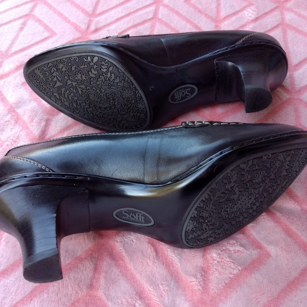 Sofft black leather medium height heels - Picture 7 of 10
